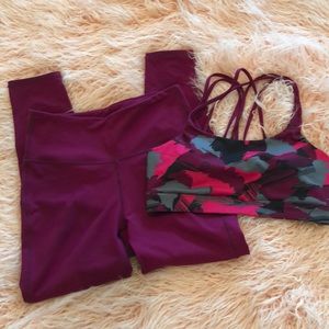 Gap Fit Matching Leggings and Sports Bra- Medium